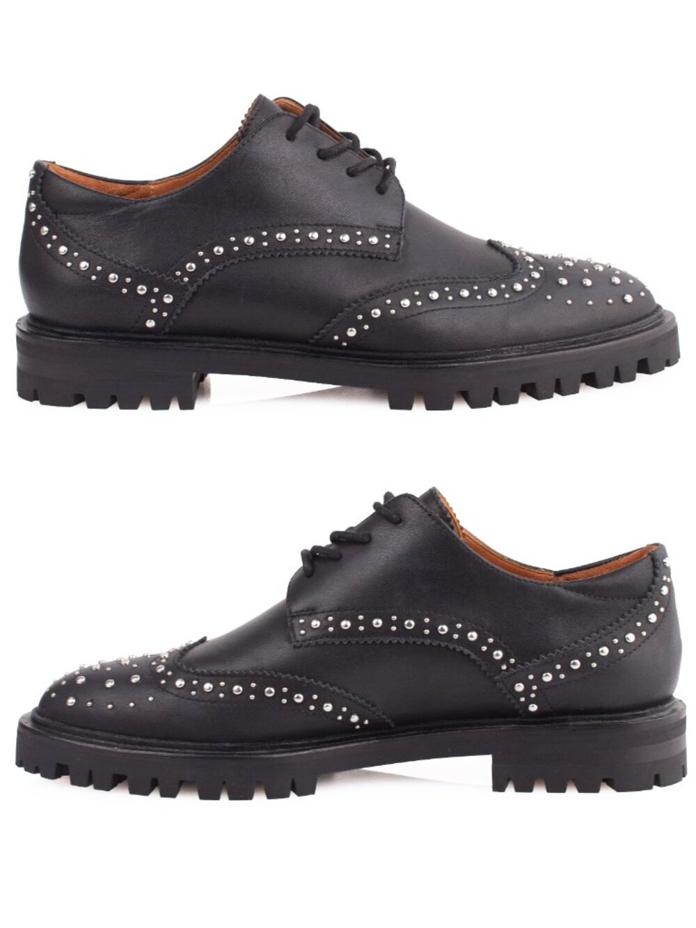 Bared Footwear Silktail 2 Studded Leather Lug Sole Oxfords W EU 36 / US 6-6.5 - Picture 8 of 14